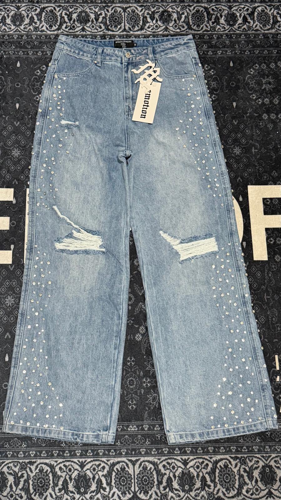 Vale Blue " Stone" Baggy Jeans
