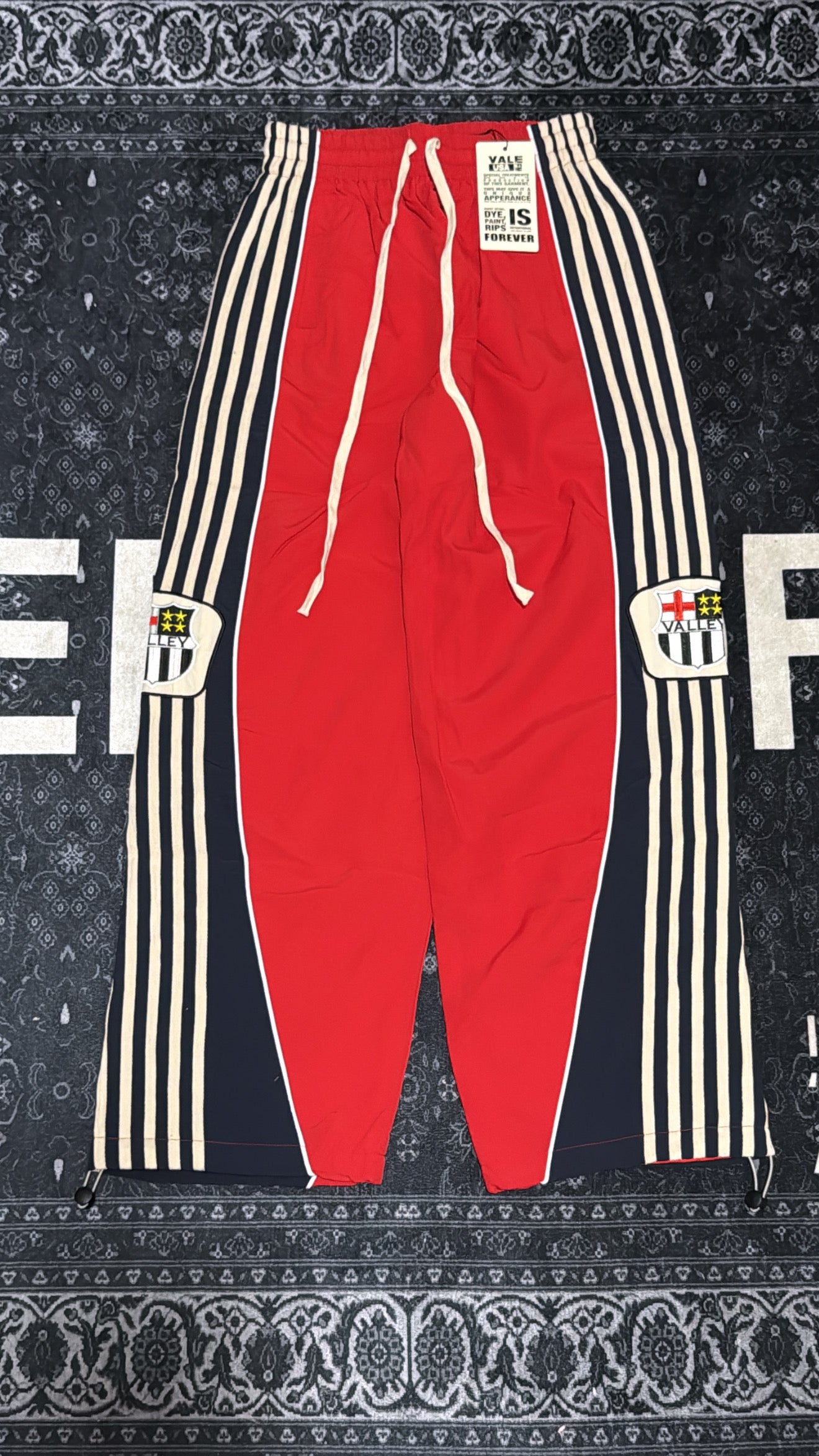 Vale Red and White Track pant