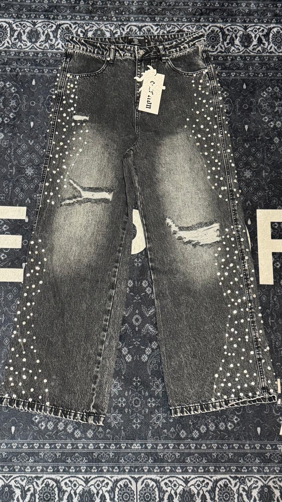 Vale Grey "Stone" Baggy Jeans