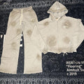 Roughplay Distressed Sweatsuit Cream